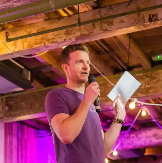 Mark Byrne, founder of XGrowth, on stage